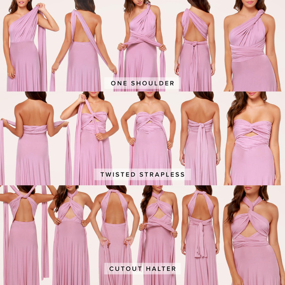 Lulus Mauve Pink Purple Formal Boho Maxi Tricks of the Trade Dress Size Medium - Picture 15 of 16